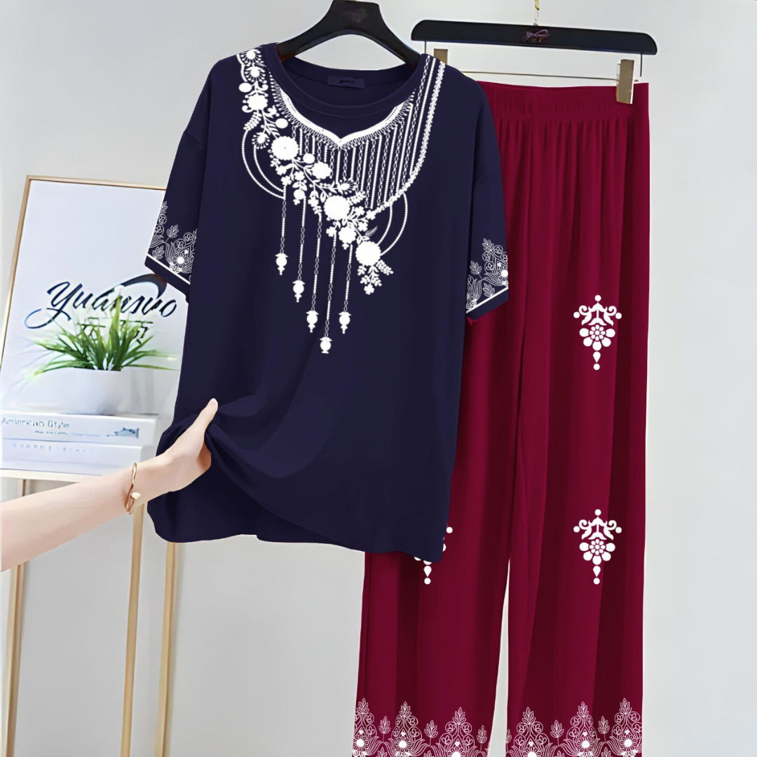 Cotton Jersey Night Suit with Flapper for Women | Stylish Sleepwear Set | Trendy Night Dress for Girls – M, L, XL