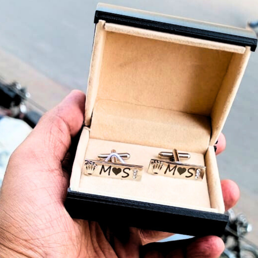 Customized Engraved Rolex Cufflinks for Men | Original Gold Plated | Luxury Brass Finish | Perfect Gift for Him