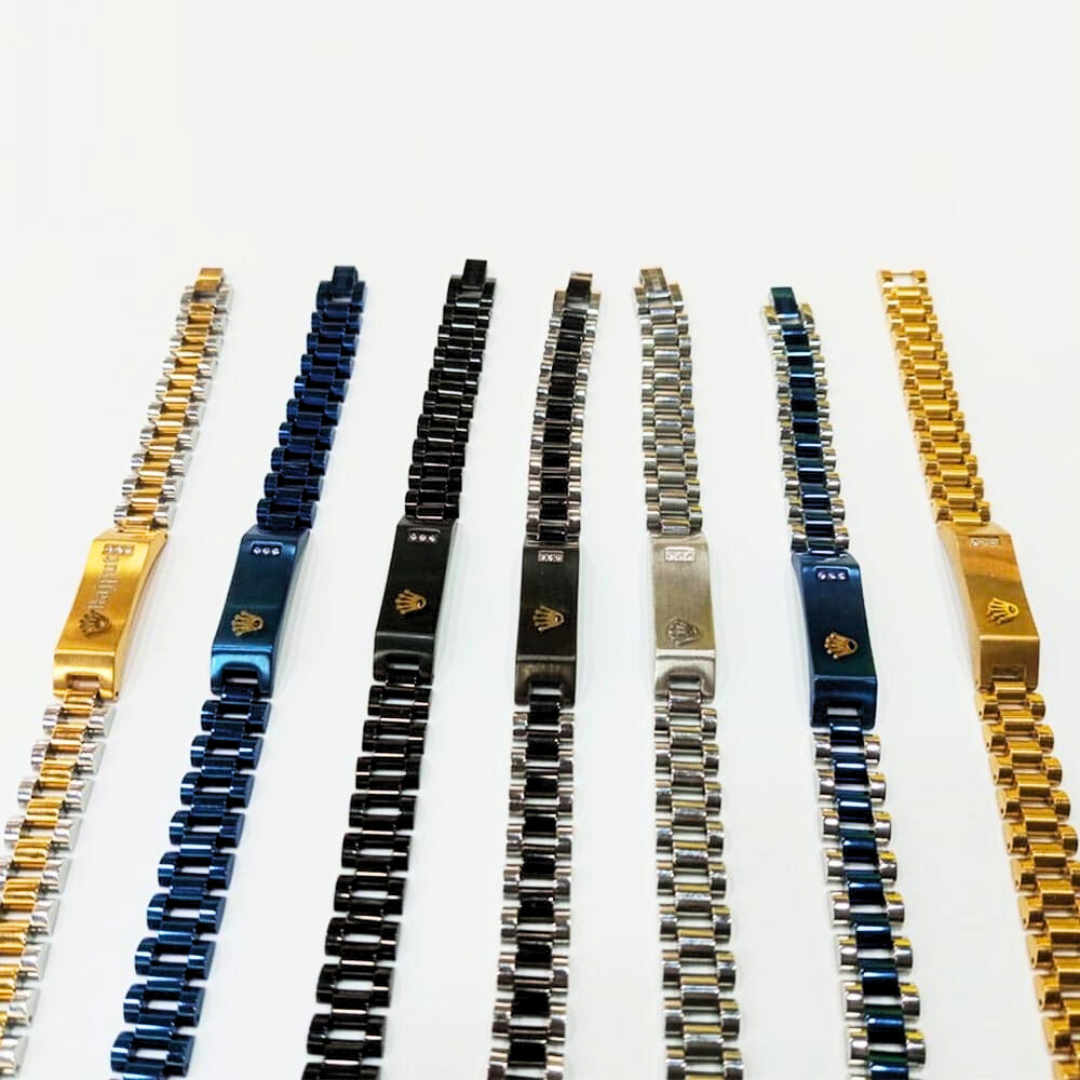 Rolex Inspired Men’s Bracelet – Personalized Name Engraving