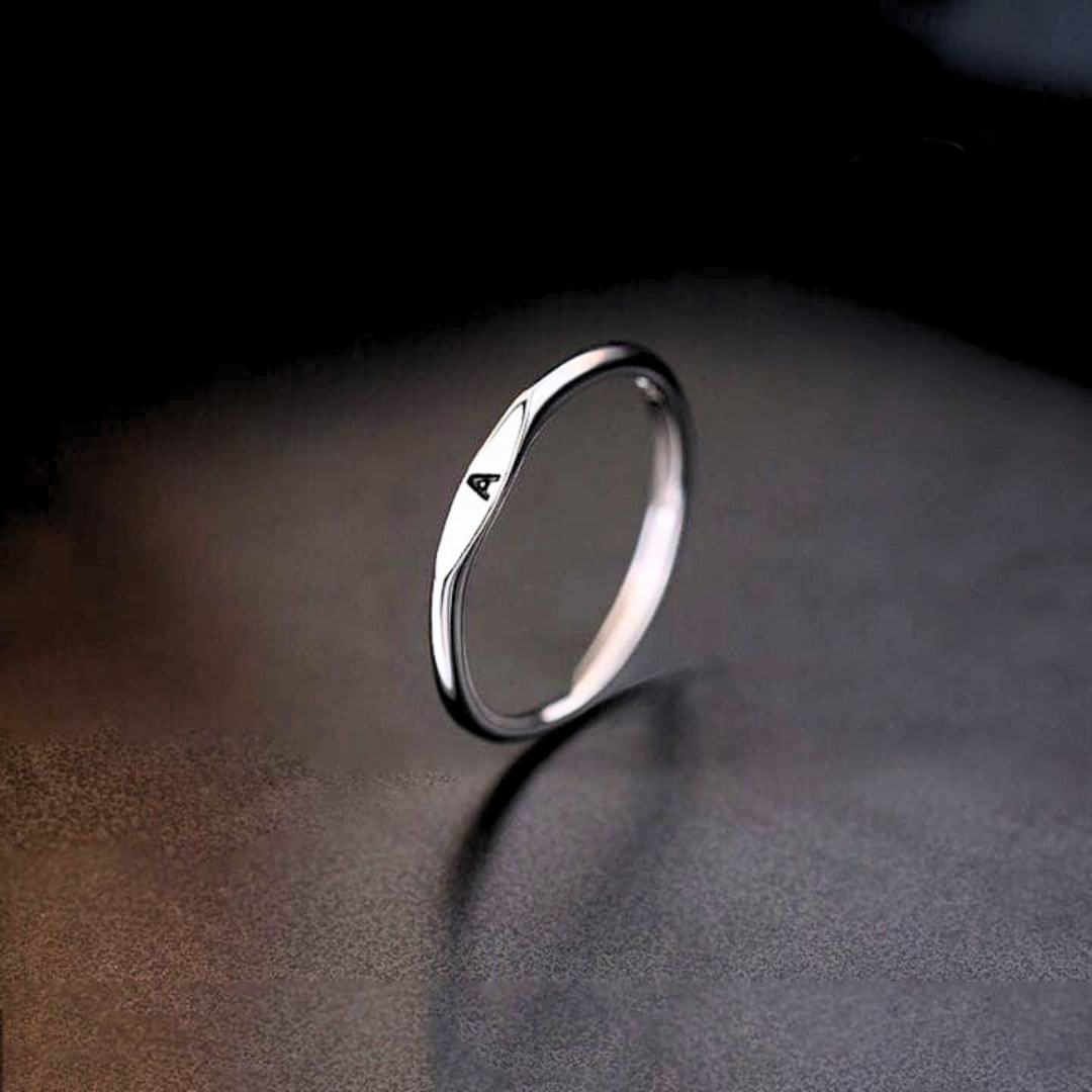 Custom Name & Letter Ring – Adjustable A–Z Initial Fashion Jewelry | Silver & Gold Personalized Gift