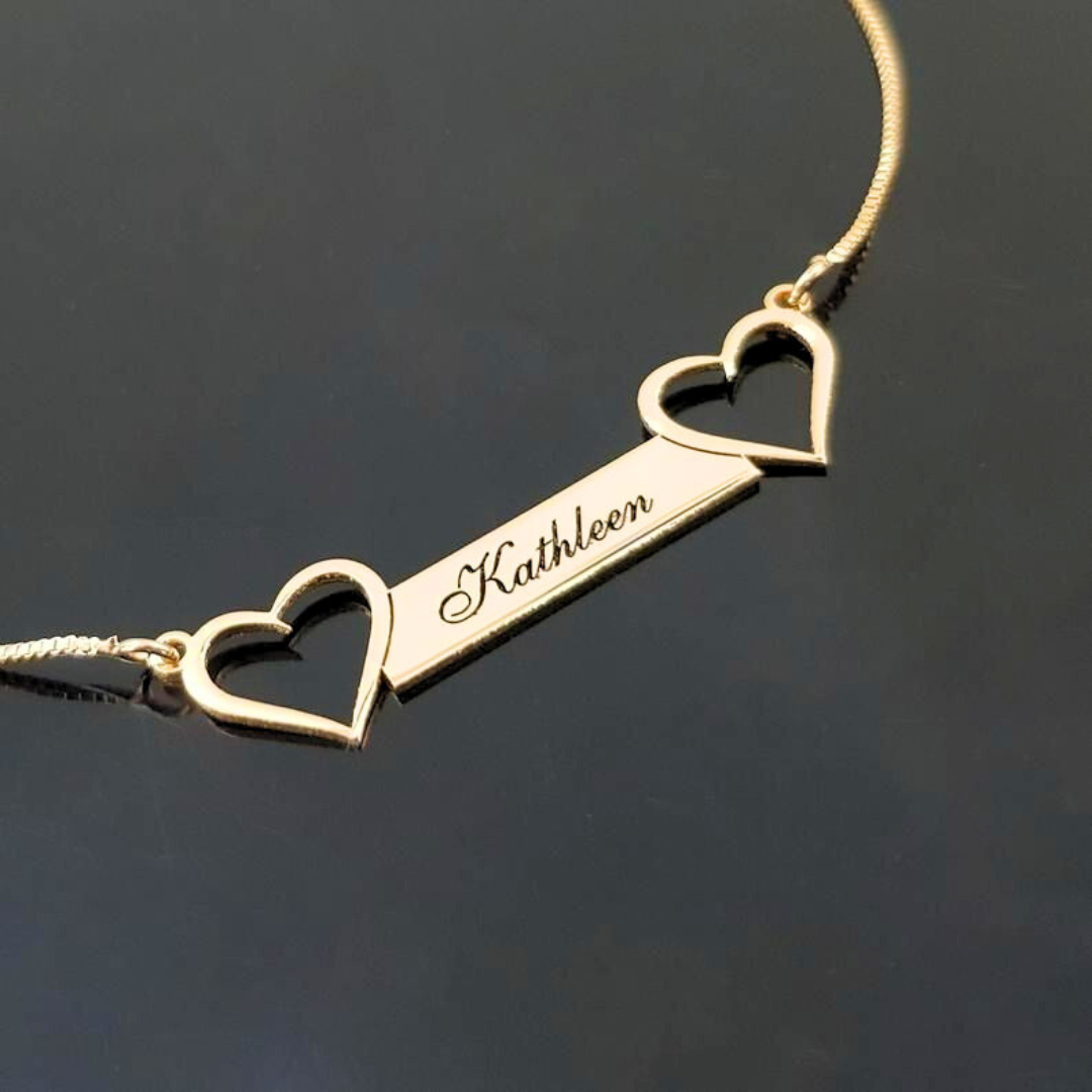 Customized Golden Name Locket – Elegant Personalized Necklace