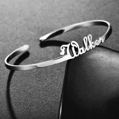 Customized Hand Cuff Bangles for Women – Gold & Silver | Personalized Name Bracelet with Premium Gift Box