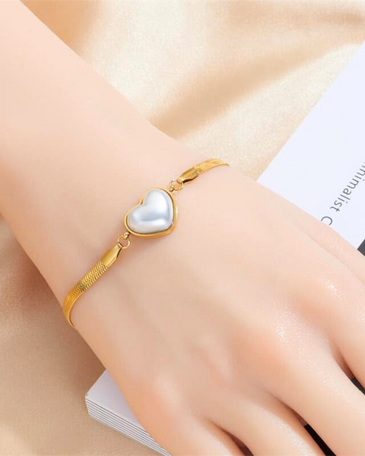 Stainless Steel Heart Bracelet – Timeless Charm, Lasting Strength