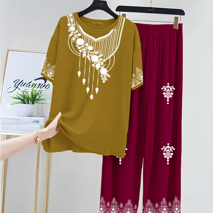 Cotton Jersey Night Suit with Flapper for Women | Stylish Sleepwear Set | Trendy Night Dress for Girls – M, L, XL