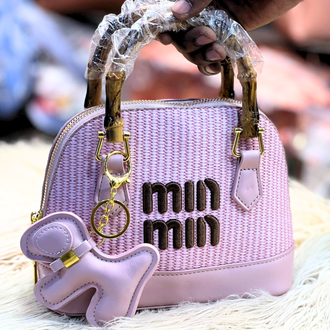 Luxury Handi Style Bag | Wooden Handle & Long Belt | Trendy Elegant Design