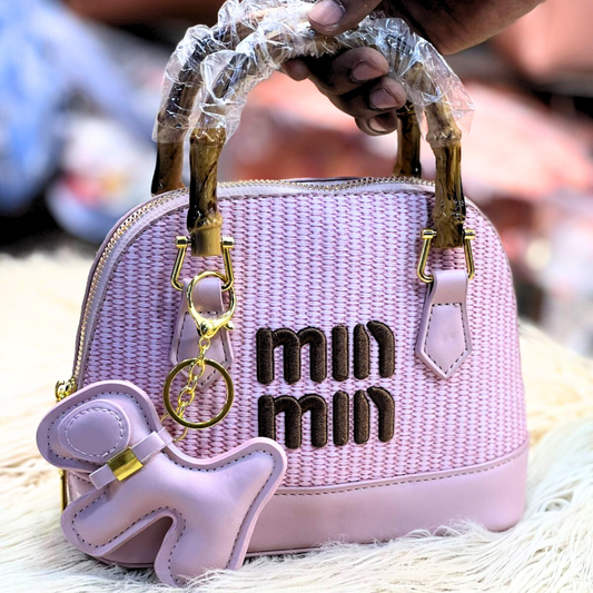 Luxury Handi Style Bag | Wooden Handle & Long Belt | Trendy Elegant Design