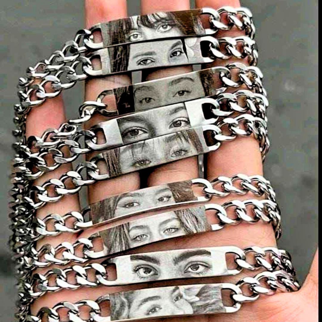 Trending Now: Eye Sketch Engraved Bracelet