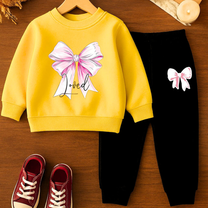 Trendy Kids Tracksuit Set  | Premium Fleece Sweatshirt & Trouser | Stylish Winter Wear for Boys & Girls