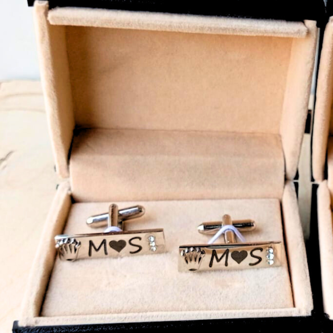 Customized Engraved Rolex Cufflinks for Men | Original Gold Plated | Luxury Brass Finish | Perfect Gift for Him