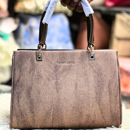 Premium Imported Leather Handbag  | Long Belt & Dual Partition | Trendy Everyday Style