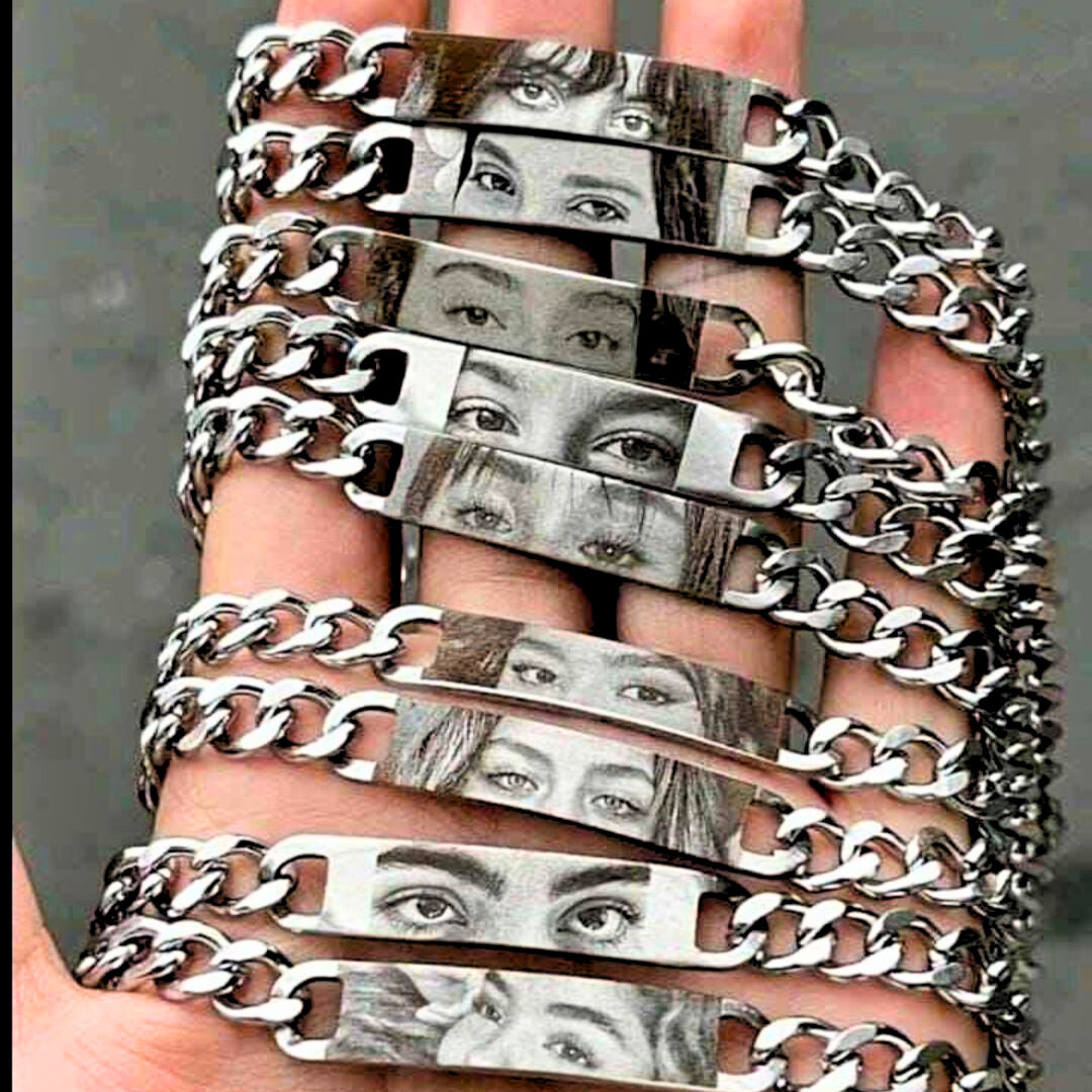 Trending Now: Eye Sketch Engraved Bracelet