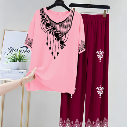 Cotton Jersey Night Suit with Flapper for Women | Stylish Sleepwear Set | Trendy Night Dress for Girls – M, L, XL