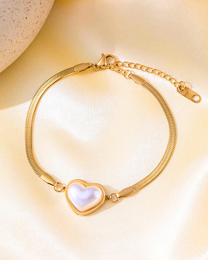Stainless Steel Heart Bracelet – Timeless Charm, Lasting Strength