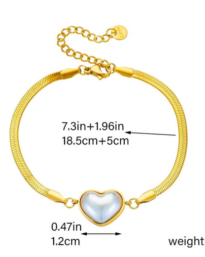 Stainless Steel Heart Bracelet – Timeless Charm, Lasting Strength