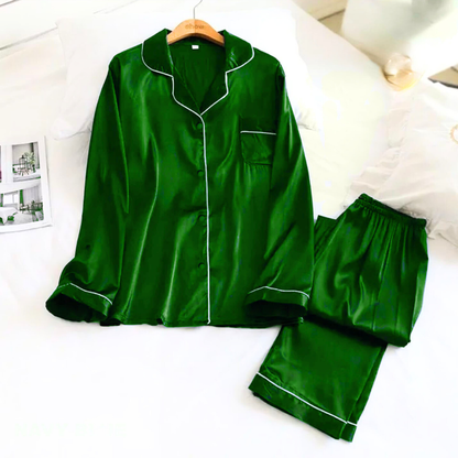 Premium Silk Piping Tracksuit | Stylish Shirt & Trouser Set  Perfect Elegant Look