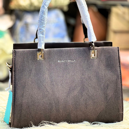 Premium Imported Leather Handbag  | Long Belt & Dual Partition | Trendy Everyday Style