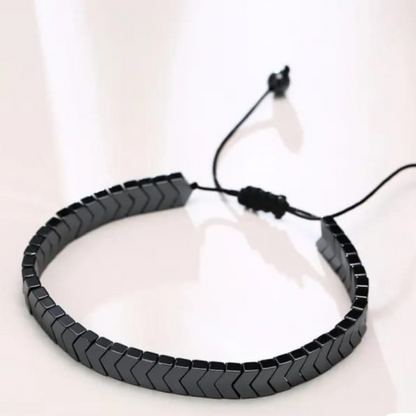 Midnight Vibe Chevron Bracelet – Adjustable Unisex Statement Piece