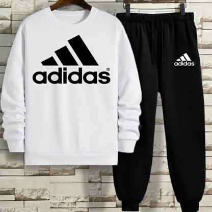 Men’s Black & White Tracksuit | Streetwear Comfort Meets Luxury Warmth