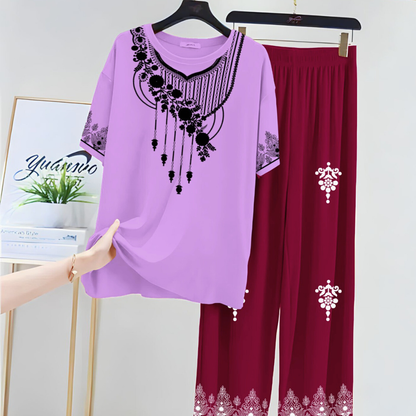 Cotton Jersey Night Suit with Flapper for Women | Stylish Sleepwear Set | Trendy Night Dress for Girls – M, L, XL