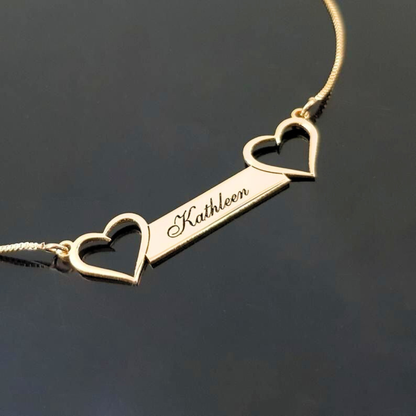 Customized Golden Name Locket – Elegant Personalized Necklace