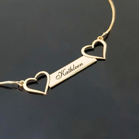 Customized Golden Name Locket – Elegant Personalized Necklace