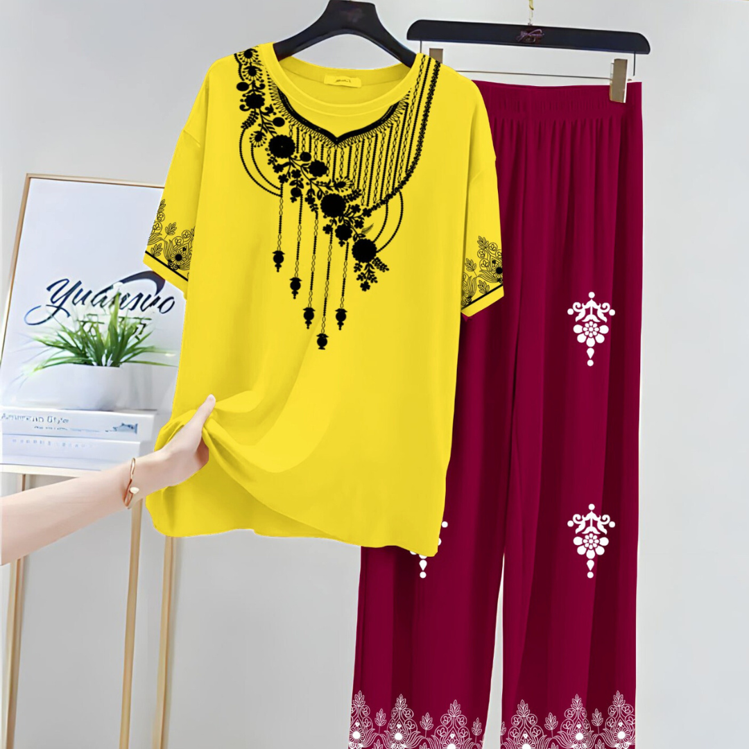 Cotton Jersey Night Suit with Flapper for Women | Stylish Sleepwear Set | Trendy Night Dress for Girls – M, L, XL