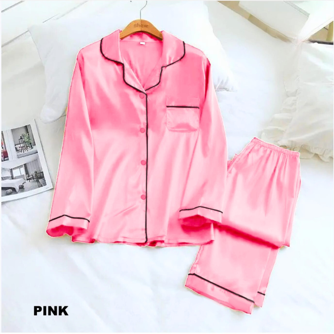 Premium Silk Piping Tracksuit | Stylish Shirt & Trouser Set  Perfect Elegant Look