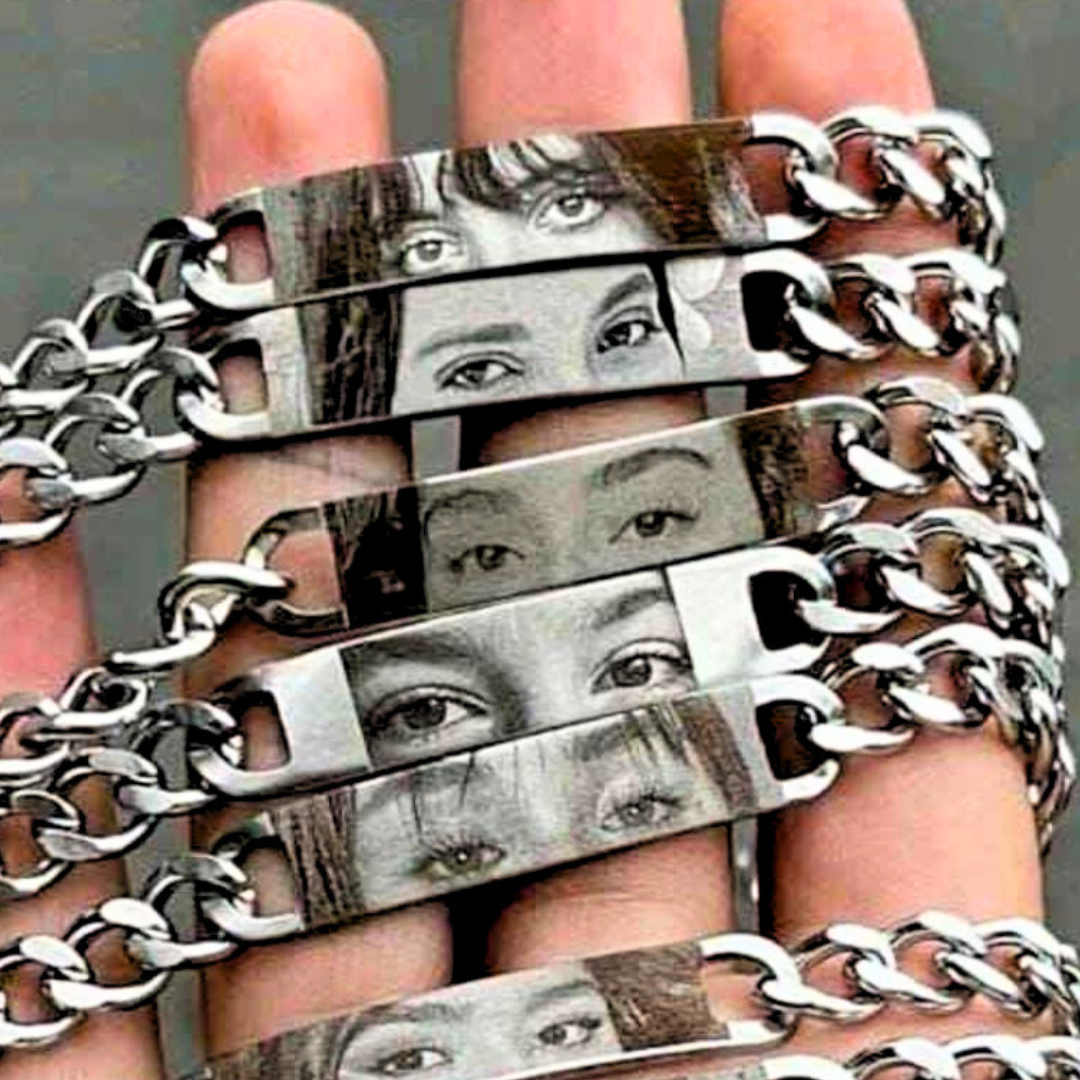 Trending Now: Eye Sketch Engraved Bracelet