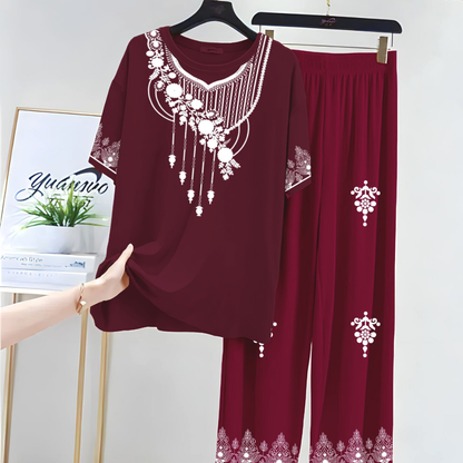 Cotton Jersey Night Suit with Flapper for Women | Stylish Sleepwear Set | Trendy Night Dress for Girls – M, L, XL