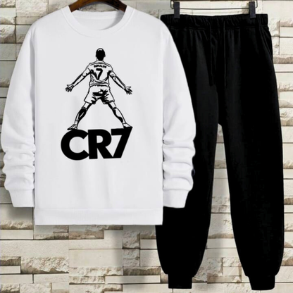 Men’s Black & White Tracksuit | Streetwear Comfort Meets Luxury Warmth
