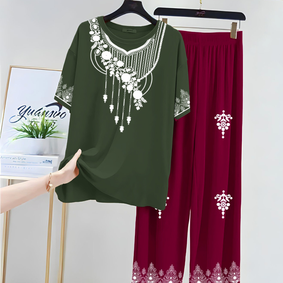 Cotton Jersey Night Suit with Flapper for Women | Stylish Sleepwear Set | Trendy Night Dress for Girls – M, L, XL